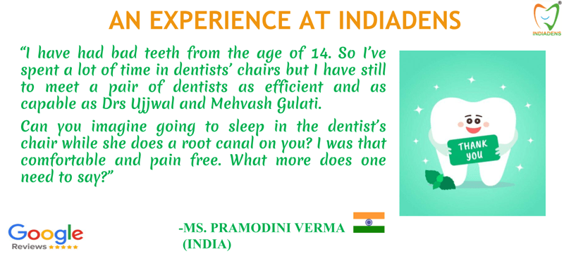 painless root canal treatment at indiadens dental centre